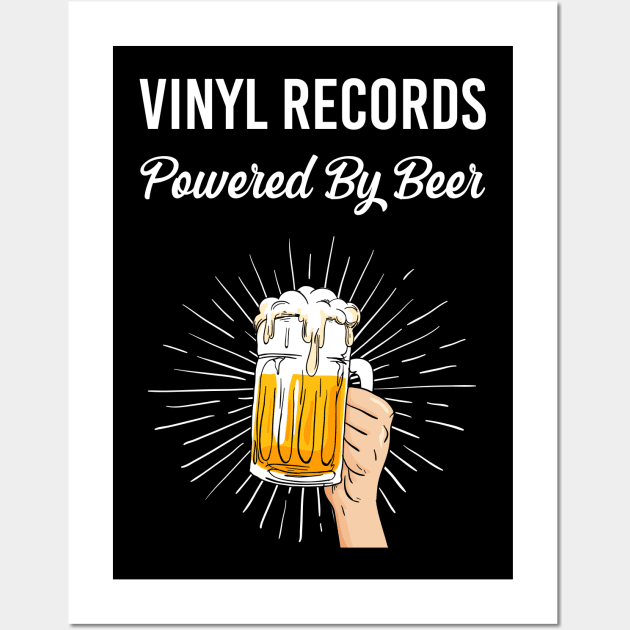 Beer Vinyl records Wall Art by Happy Life